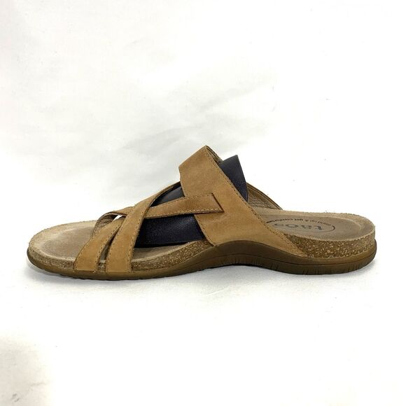 Taos Women’s Perfect Sz 8 Tan Leather Flat Thong Sandals - Picture 5 of 12